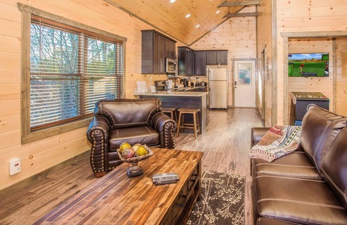 Hemlock Hills Cabin | LUXURY INDOOR HEATED Private Pool Cabin minutes from downtown Gatlinburg!