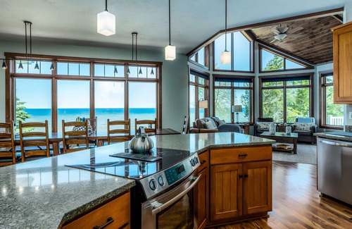 Baileys Harbor House | Luxury lakefront home - 6 BRs, kids, pets, EVs, elevator - family celebrations