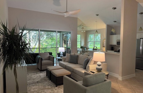 Estero Condo | Luxury Living in Pelican Sound Golf and River Club - Second Story Coach Home