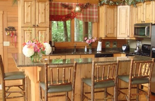 Summer Hill House | Luxury Log Home overlooking Mountains & Lake Glenville in a Gated Community.