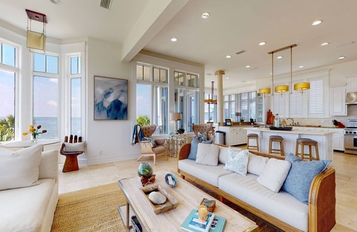 Saint Simons Island Condo | Luxury Oceanfront Condo with stunning views and firepit! Walk to Pier Village!