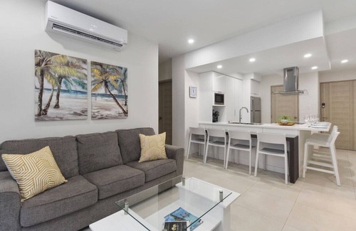 Opal Apartment | Luxury Palm Beach 2BR Condo w/Balcony at Aracari 18 by Bocobay