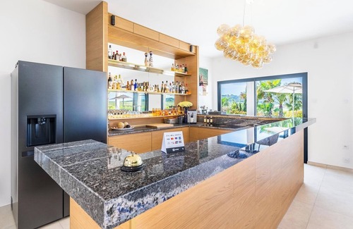 Plaissan Villa | Luxury SCL villa heated mirror pool exotic garden vineyard