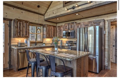 Morganton Cabin | Luxury, Spacious Cabin w/Mtn view, work office, hot-tub, arcades, Weber Grills