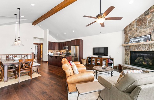Keystone House | Luxury Townhome with Mountain Views, Private Balcony and Walk Out Patio