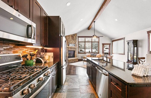Keystone House | Luxury Townhome with Mountain Views, Private Balcony and Walk Out Patio