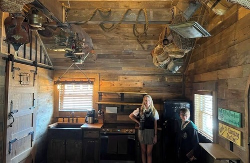 Hayesville Cabin | Magical Caretaker’s Cabin with Loft, Firepit, Petting Zoo & Wizarding Charm