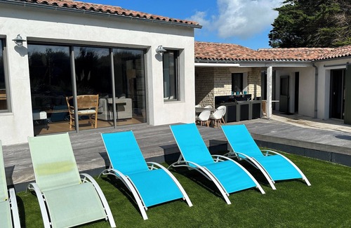 Le Bois-Plage-en-Re House | Magique Maison sur la Dune Avec Spa les Pieds Dans le Sable