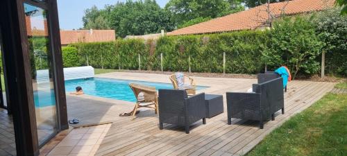 Lit-et-Mixe House | Maison landaise moderne avec piscine chauffée et spa