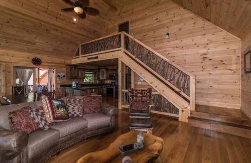 Morganton Cabin | Majestic-mountaintop cabin, hot tub, fireplaces.