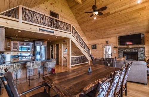 Morganton Cabin | Majestic-mountaintop cabin, hot tub, fireplaces.