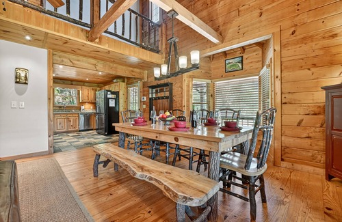 Morganton Cabin | Meadow Creek - Pet-friendly retreat with rambling creek, hot tub, fire-pit, WiFi, and sprawling manicured meadow land for serene relaxation