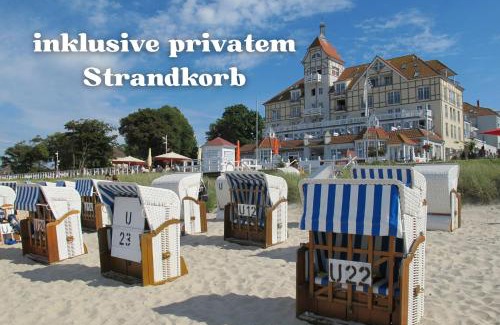 Kuehlungsborn Apartment | Meeresblick - inklusive privatem Strandkorb
