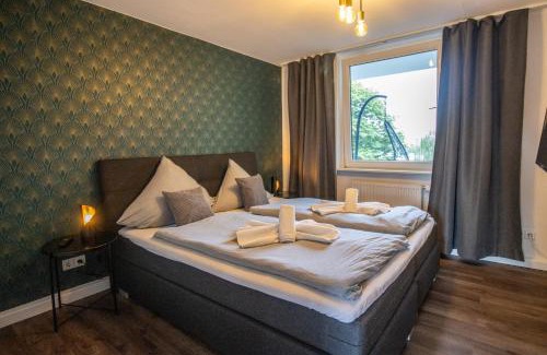 Mittelfeld Apartment | Messewohnung für 5 Gäste mit Balkon und Lift