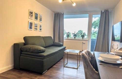 Mittelfeld Apartment | Messewohnung für 5 Gäste mit Balkon und Lift