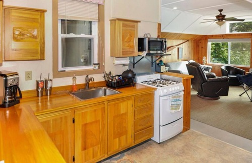 Orland Cabin | Miles To Go-Family friendly camp on Toddy Pond. Swim, boat, fish, hike.