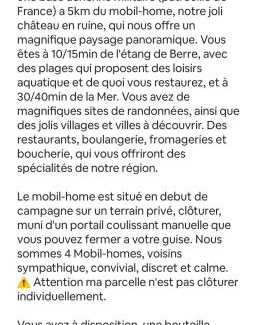 Lancon-Provence House | Mobile Home de Charme 4 Personnes Sans Wifi