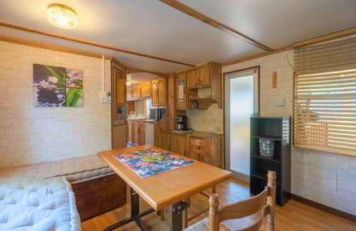 La Tremblade RV Rental | Mobile Home 'Mh16 La Tremblade' with Shared Pool, Private Terrace and Air Conditioning