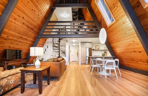 Lagoon Point House | Mod Whidbey Island A-Frame Walkable to Beach