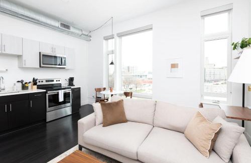 Milwaukee Apartment | Modern 1BR Apt with Skywalk to Fiserv, Rooftop, and Parking