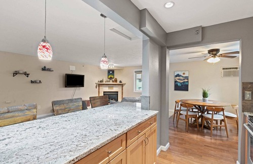 Spokane Apartment | Modern Amenities/Gas Fireplace/Central Location