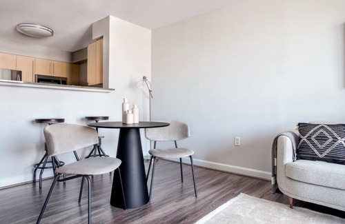 Woodmont Triangle Apartment | Modern Bethesda 2BR w/Concierge, Gym, W/D, walk to Metro, by Blueground