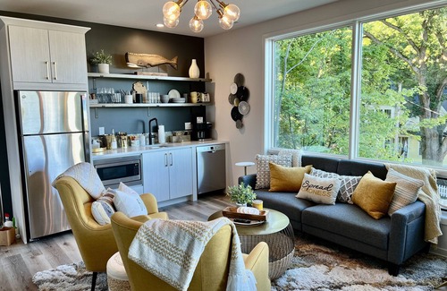 Saugatuck House | Modern, Chic Adult ONLY Retreat On Hill w/Sunset Views Steps from Downtown