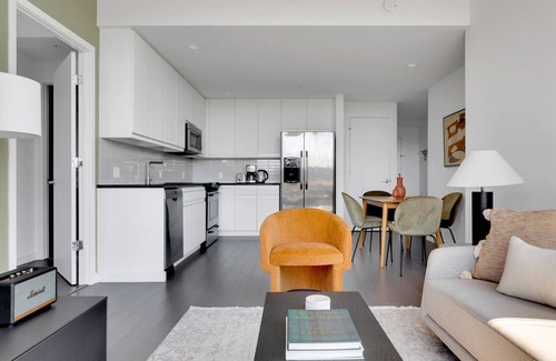 Hoboken Apartment | Modern Hoboken 2BR w/PATH Shuttle, Gym & W/D, by Blueground