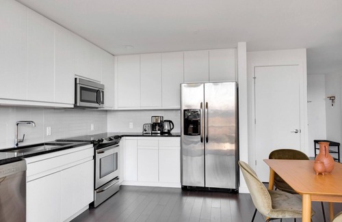 Hoboken Apartment | Modern Hoboken 2BR w/PATH Shuttle, Gym & W/D, by Blueground