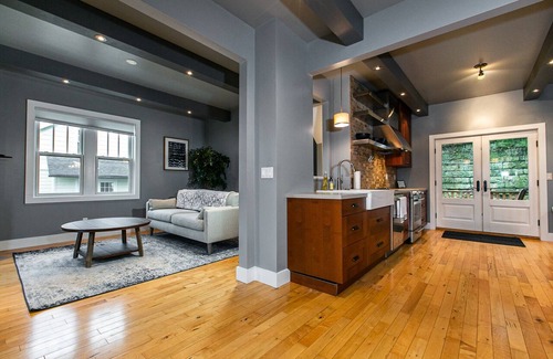 Dubuque House | Modern home in historic neighborhood with lower level game room by Loras College