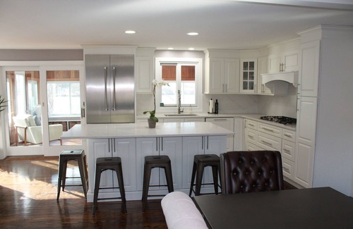 West Wareham House | Modern Lakefront Vacation Home with Private Dock, Great Views, & Water Toys!