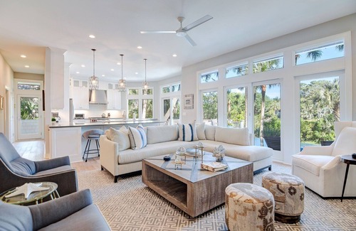 Vanderhorst Plantation House | Modern Luxury in Kiawah: Walk To Beach, Private Pool And Hot Tub!