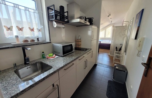 Bad Kreuznach Apartment | Modern, quiet 1-room comfort apartment - balcony, WLAN, TV, spa area