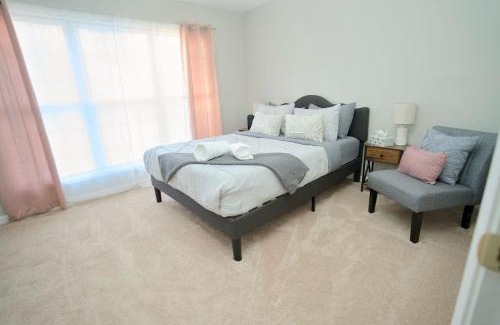 McAlpine Apartment | Modern Two BR Townhome, Workspace, Free Parking and Wi-Fi