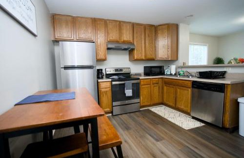McAlpine Apartment | Modern Two BR Townhome, Workspace, Free Parking and Wi-Fi