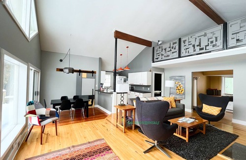 Lake Township House | Modern "Up North" style cabin on 40 acres. Pet welcome. Air conditioning.