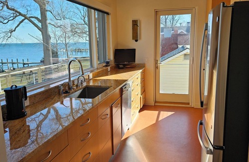 North Beach House | Modern Waterfront House with amazing views of the Chesapeake Bay and a dock!