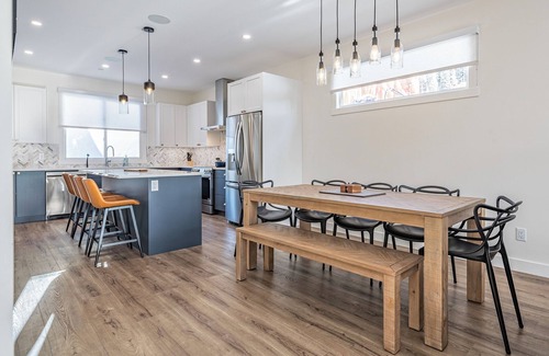 Silver Star Mountain House | Modern Whole Duplex - Sleeps 24! Both sides, 2 hot tubs, garages, ski in/out!