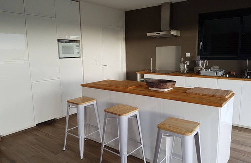 Normandy Landing Beaches House | Modern wooden house in a seaside village, landing beaches