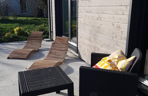 Normandy Landing Beaches House | Modern wooden house in a seaside village, landing beaches