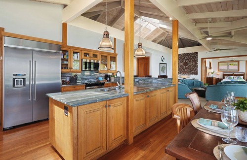 Kilauea House | Moloaa Bay Villa & Cottage, beachfront on secluded white sand beach