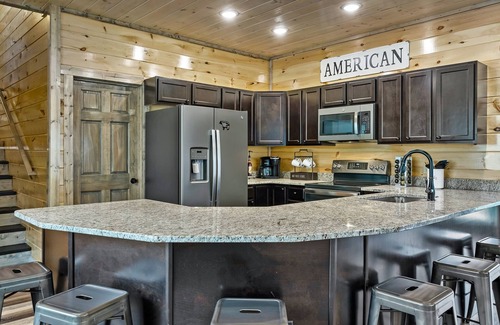 Gatlinburg Cabin | Mountain Chalet in Gatlinburg with Indoor Pool, Game Room, Hot Tub & 3 Decks!