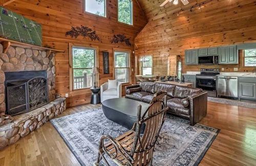 Cherry Log Cabin | Mountain Melody - Mountain View | Hot Tub | Game Room | Firepit