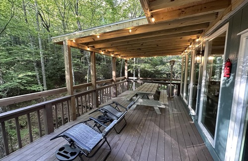 Black Mountain House | Mountain serenity in wooded setting with beautiful creek!