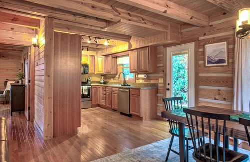 Glens of Ironduff Cabin | Mountain-View Cabin w/Hot Tub, Fire Pit & Games + Biltmore Pass