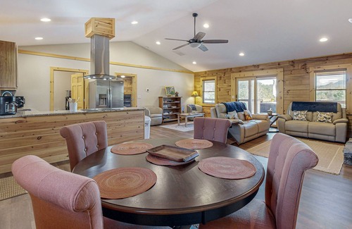 Whittier House | Mountain view home with large deck,fire pit and hot tub