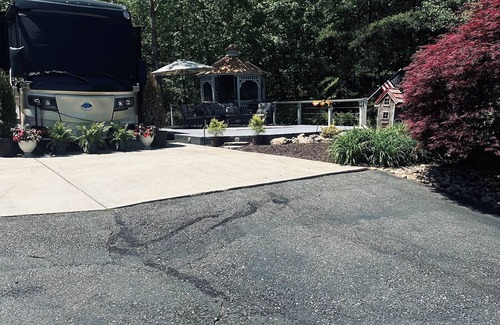 Lake Lure RV Rental | Mountain View Luxury RV Spot, Class A Motorcoach Resort, Rumbling Bald Lake Lure