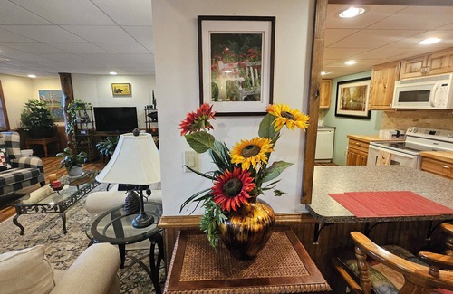 Sylva Cabin | Mountain View Retreat/2BR Log Home Apt w/Private Dining Deck & BBQ/Massage