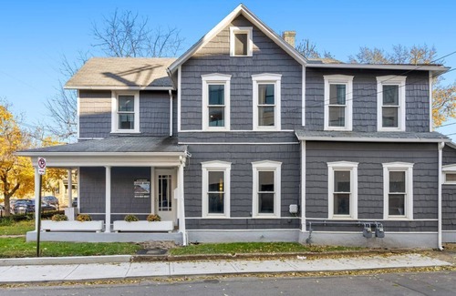 Victorian Village House | Mozart Flat with Hot Tub! Free Parking!