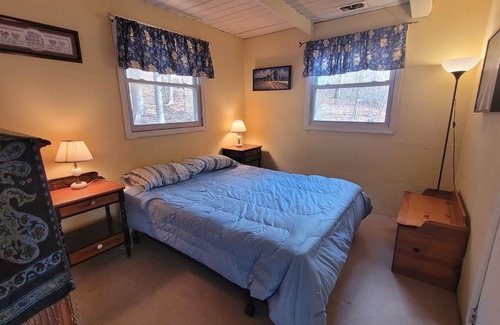 Stratton House | Mt. Snow Ski Chalet: 1 mile from slopes & hot tub on deck with view of Mt. Snow